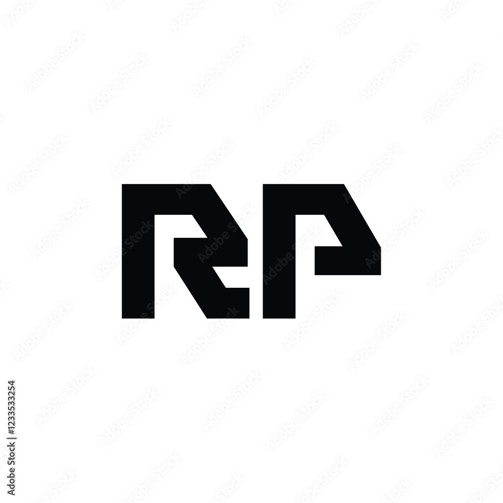 RP monogram logo design letter text name symbol monochrome logotype alphabet character simple logo RP monogram logo design letter text name symbol monochrome logotype alphabet character simple logo