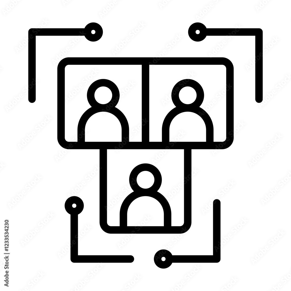 Ai Audience Segmentation Icon Ai Audience Segmentation Icon