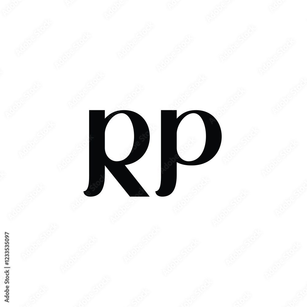RP monogram logo design letter text name symbol monochrome logotype alphabet character simple logo RP monogram logo design letter text name symbol monochrome logotype alphabet character simple logo