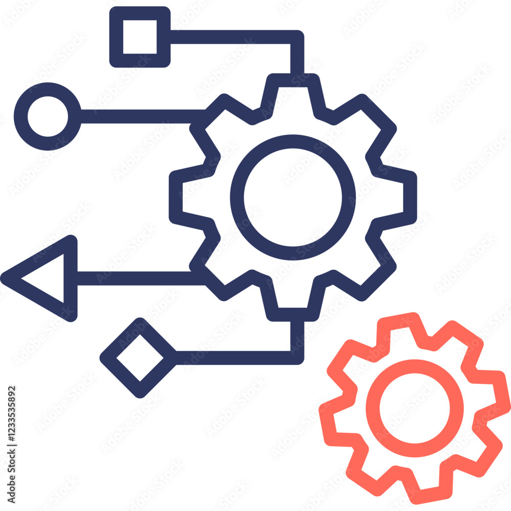 Plan Development line color icon Plan Development line color icon