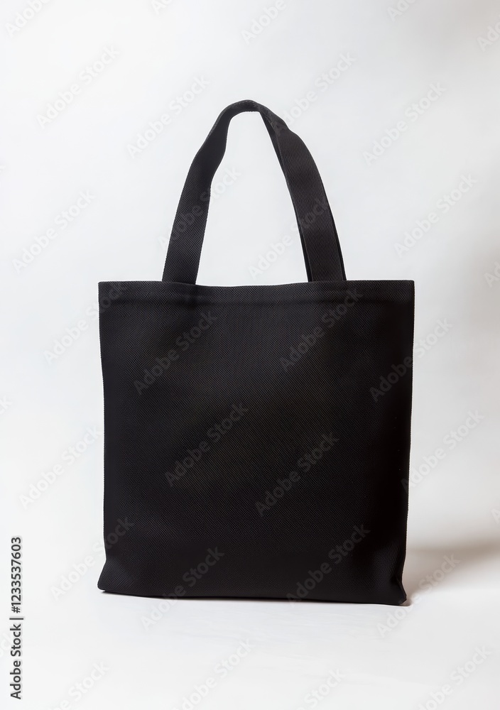 Plain black tote bag on white background. (1) Plain black tote bag on white background. (1)