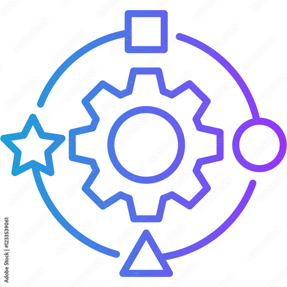 Continuity Framework line gradient icon Continuity Framework line gradient icon