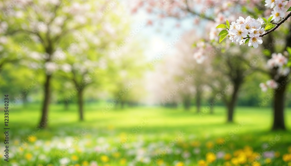 Naklejka premium blooming tree in spring