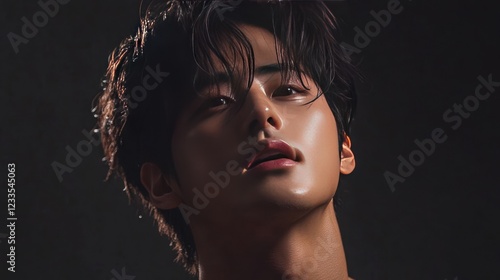 Intense Gaze: A Captivating Portrait of a Young Man