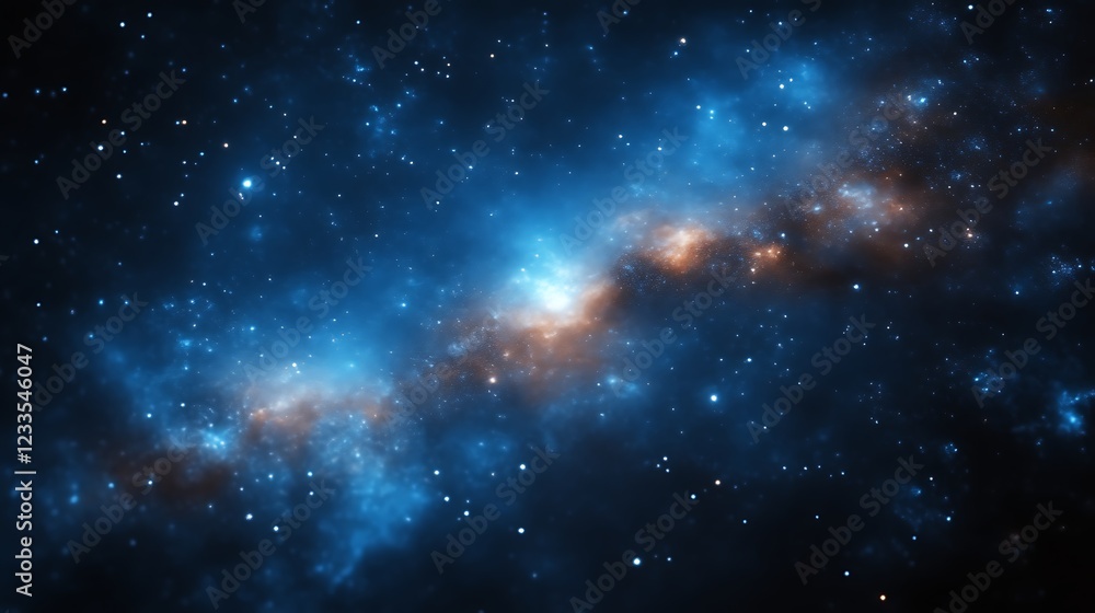 Obraz premium Celestial Nebula Cosmic Dust And Starscape