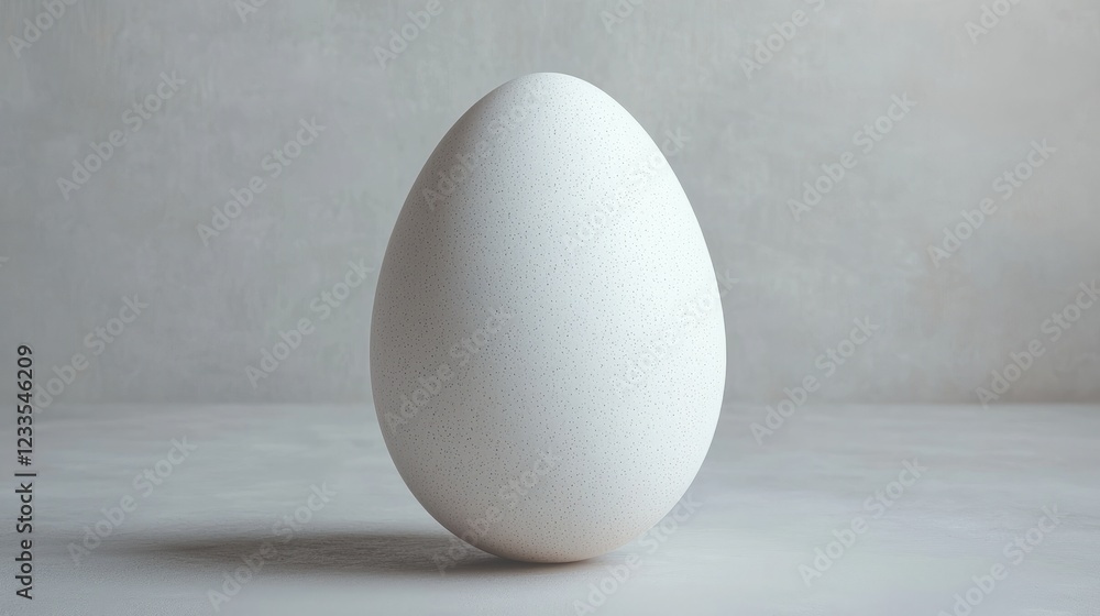 A single white egg on a minimalist background, symbolizing simplicity and freshness in culinary creativity. A single white egg on a minimalist background, symbolizing simplicity and freshness in culinary creativity.