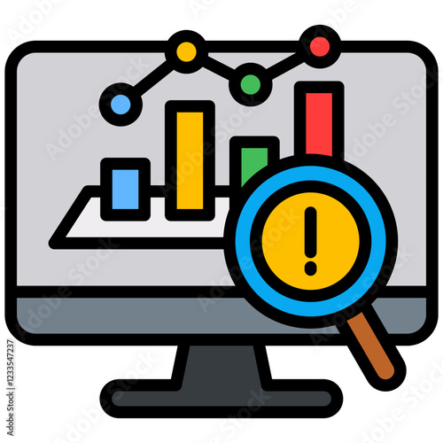 Risk Assessment lineal color icon