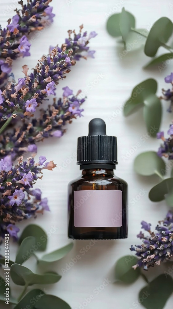 Aromatic Lavender Essential Oil Bottle Spa Wellness Herbal Nature Aromatic Lavender Essential Oil Bottle Spa Wellness Herbal Nature