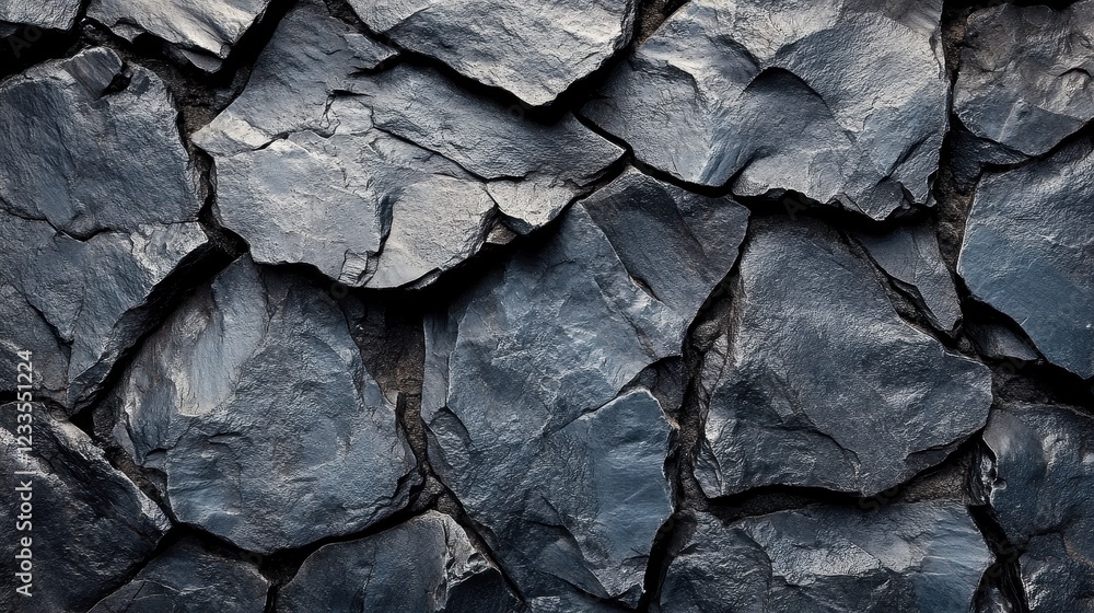 Close-up view of textured dark slate rock surface. Close-up view of textured dark slate rock surface.