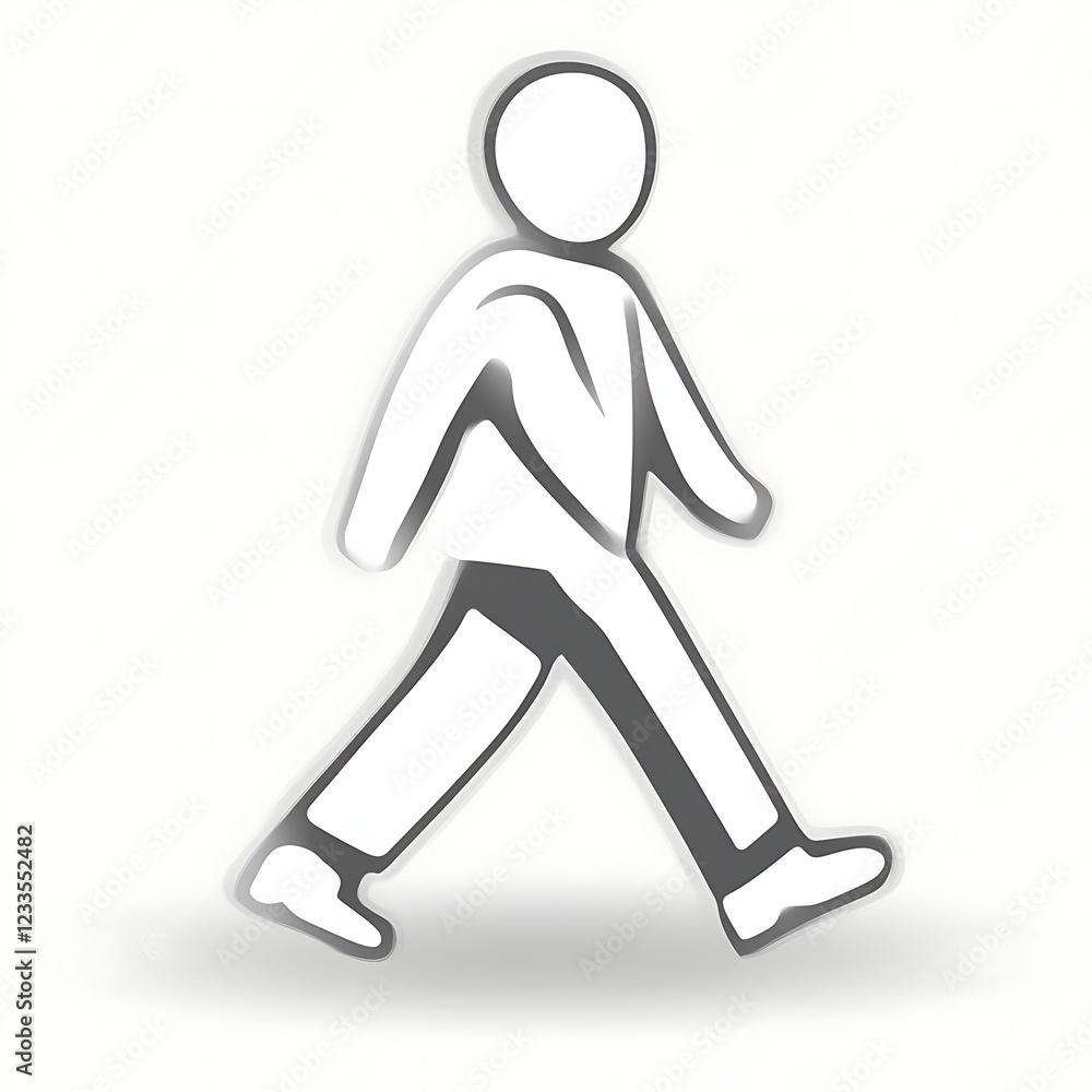 Simple Walking Person Icon Graphic Design Simple Walking Person Icon Graphic Design