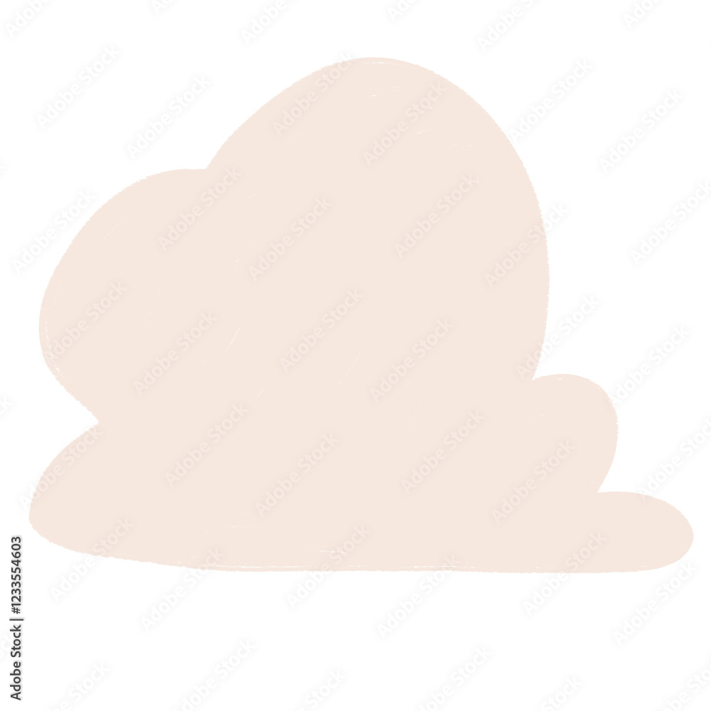 Obraz premium Minimalist soft cloud shape in nude tone