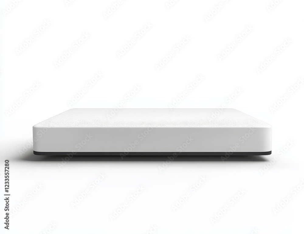 White square device on white background. White square device on white background.