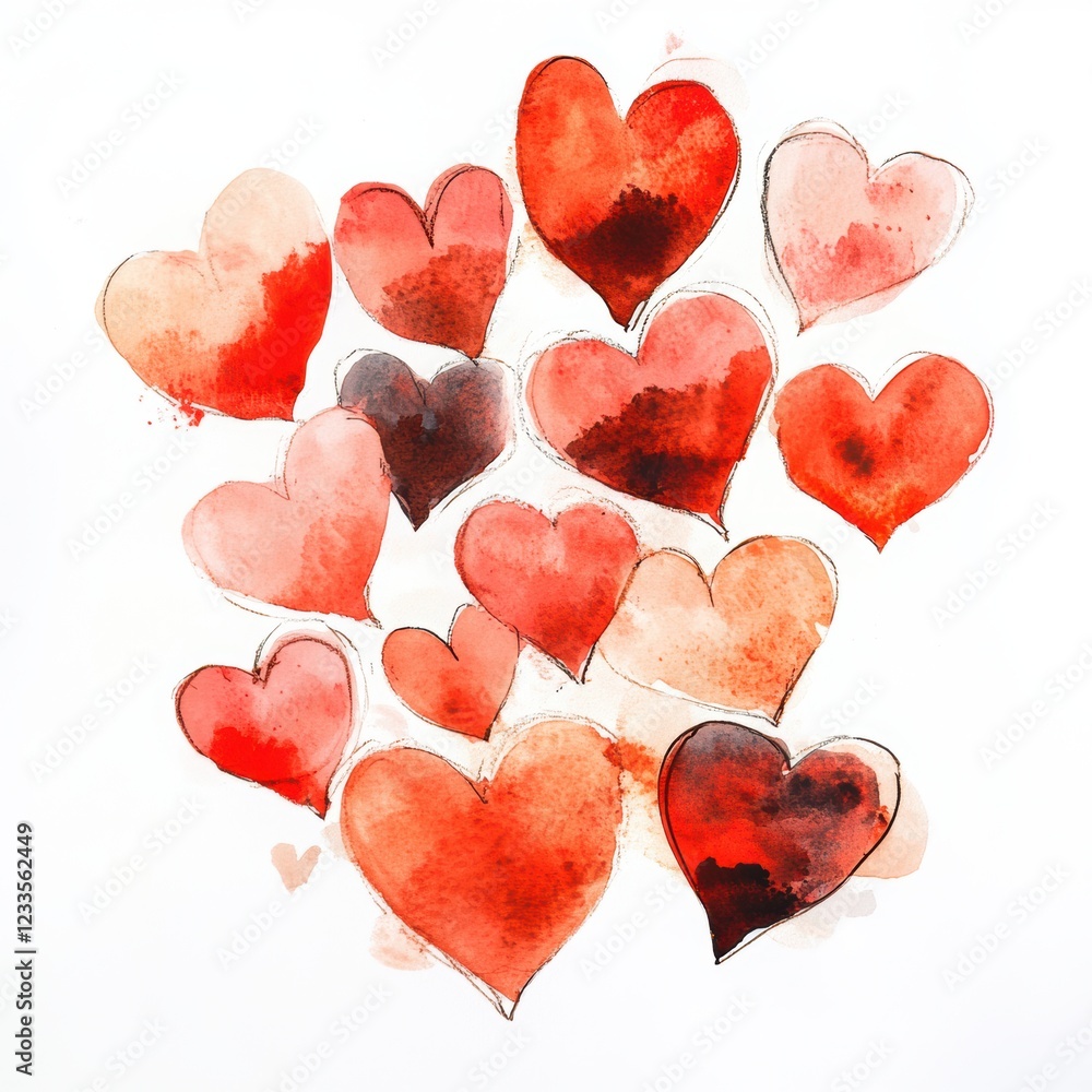 Obraz premium Heart shape background for Valentine’s Day greeting card design.