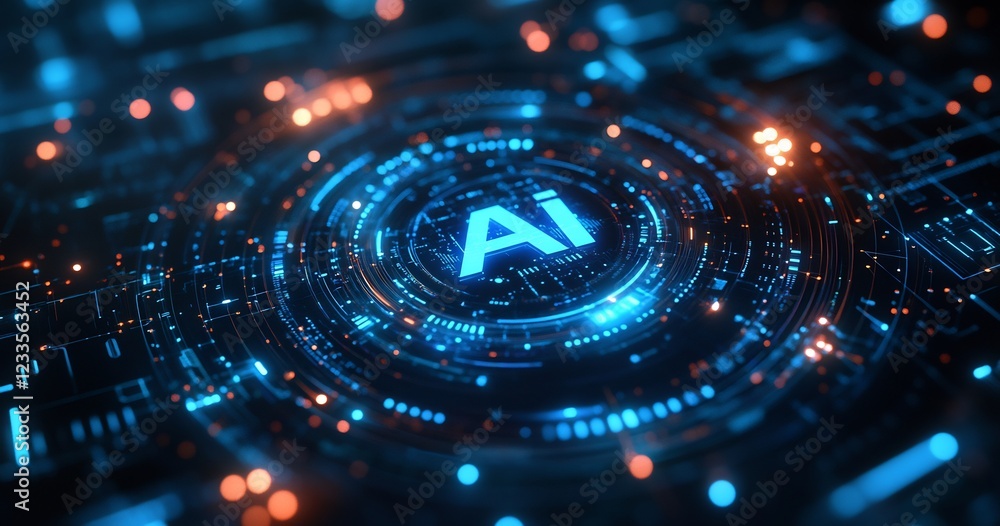 AI Technology: Futuristic Interface Concept AI Technology: Futuristic Interface Concept
