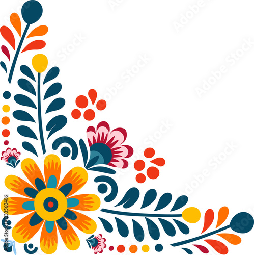 mexican embroidery corner border