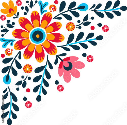 mexican embroidery corner border