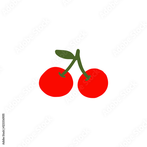 cherry fruit icon design vector illustration