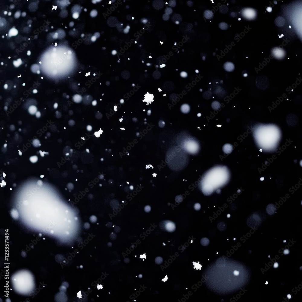 Obraz premium Falling snow at night, dark background. (1)