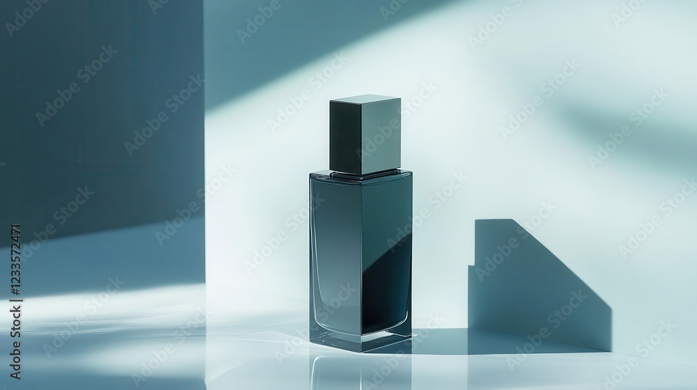 minimalist luxury perfume bottle on mirror surface soft gradient background elegant shadows refined product photography with subtle gleam minimalist luxury perfume bottle on mirror surface soft gradient background elegant shadows refined product photography with subtle gleam
