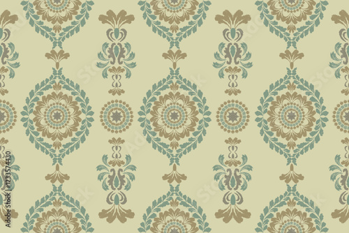 Motifs African boho paisley Floral Ikat pattern embroidery border. Ethnic ikat floral Ethnic Indian Pattern Ikat pattern Ethnic Pattern.Border Indian floral Aztec embroidery border seamless patterns.