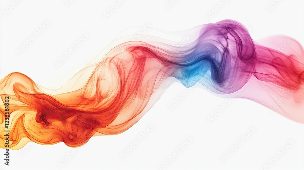 Fototapeta premium Modern Abstract Sale Banner in Creative Form: Modern abstract sale banner in creative form, hipster graphic curved rectangle shape promo sticker with trendy colors.