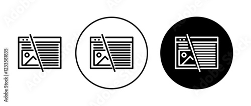 Front end development icons set in black and blue colors on white background