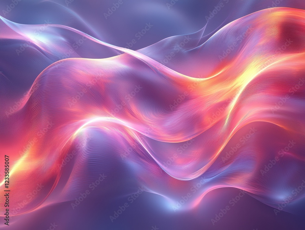 Fototapeta premium Abstract waves of color in a flowing, luminous design.