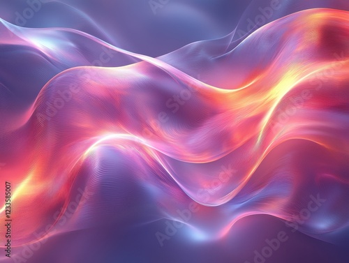 Abstract waves of color in a flowing, luminous design.
