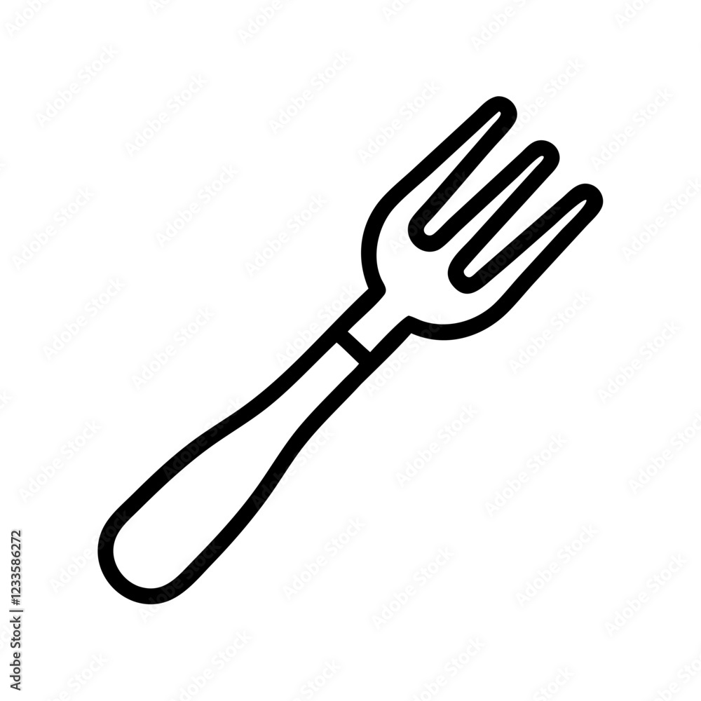 Fork Vector Icon – Dining and Utensil Symbol Fork Vector Icon – Dining and Utensil Symbol