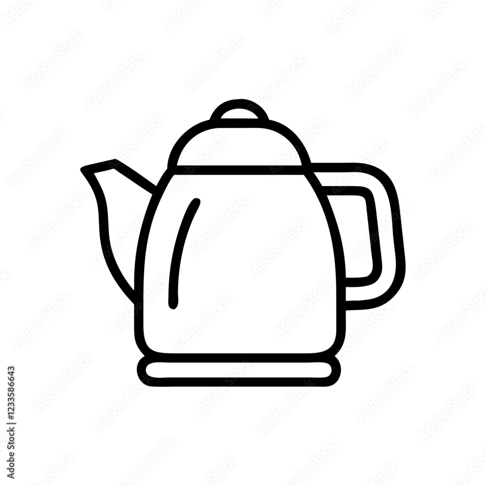 Kettle Vector Icon – Boiling and Kitchen Appliance Symbol Kettle Vector Icon – Boiling and Kitchen Appliance Symbol