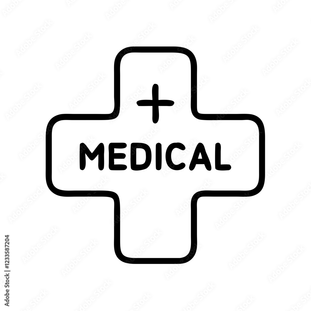 Medical Plus Vector Icon – Healthcare and Emergency Symbol Medical Plus Vector Icon – Healthcare and Emergency Symbol