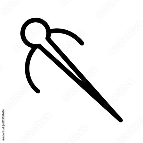 Needle Vector Icon – Sewing and Precision Tool Symbol