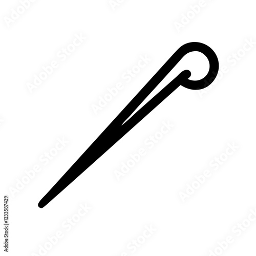 Needle Vector Icon – Sewing and Precision Tool Symbol