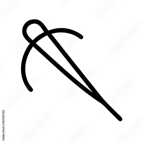 Needle Vector Icon – Sewing and Precision Tool Symbol