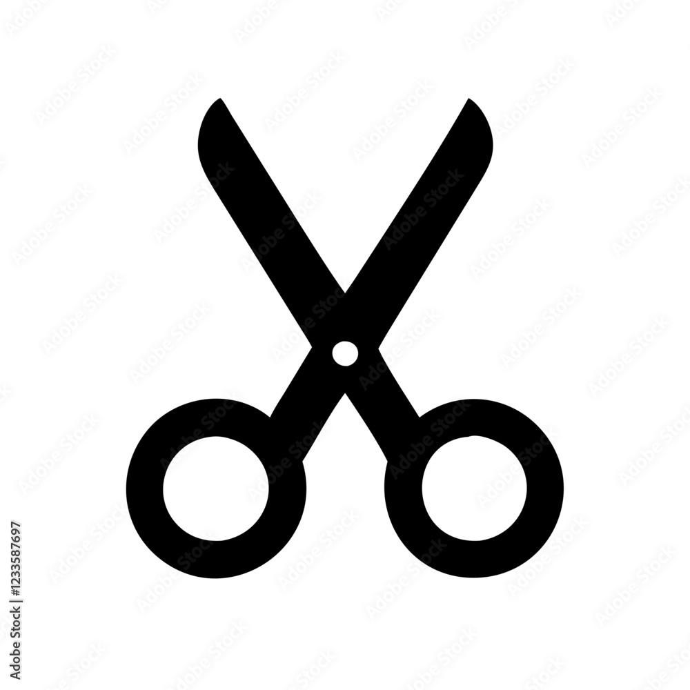 Pair of Scissors Vector Icon – Cutting and Precision Symbol Pair of Scissors Vector Icon – Cutting and Precision Symbol