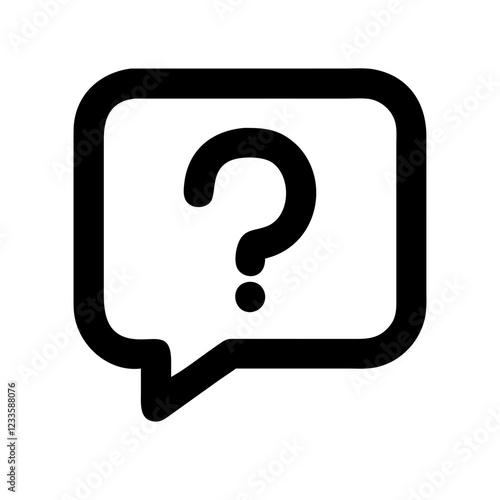 Question Mark Vector Icon – Inquiry and Curiosity Symbol