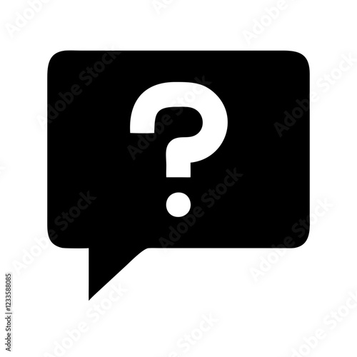 Question Mark Vector Icon – Inquiry and Curiosity Symbol