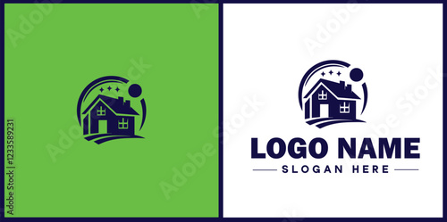 Property Management icon Estate management Real estate management Property administration flat logo sign symbol editable vector