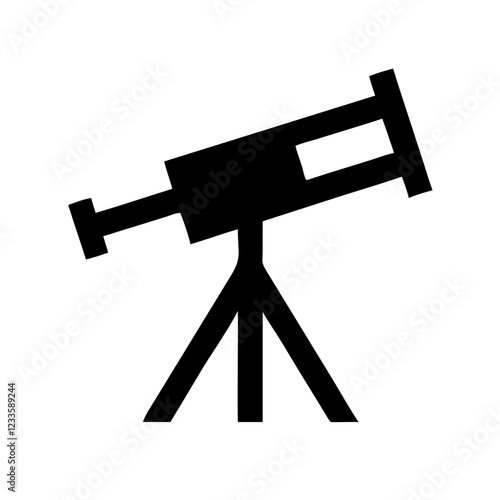 Telescope Vector Icon – Stargazing and Exploration Symbol