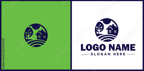 Property Management icon Estate management Real estate management Property administration flat logo sign symbol editable vector