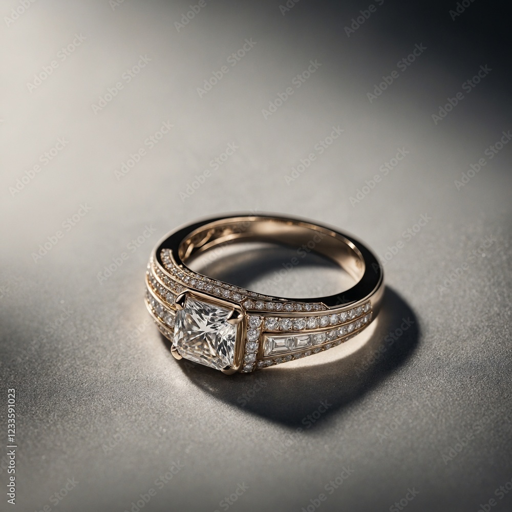 A high-end Cartier-style ring with a sleek, elegant design. A high-end Cartier-style ring with a sleek, elegant design.