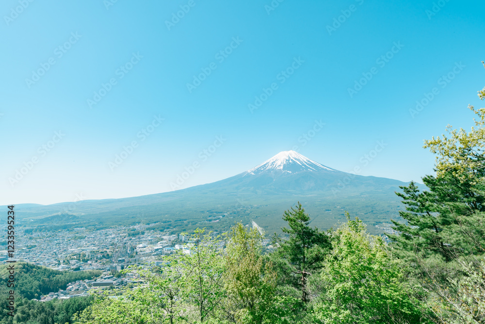Fototapeta premium 展望台から見た美しい富士山