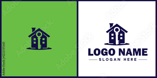 Property Management icon Estate management Real estate management Property administration flat logo sign symbol editable vector