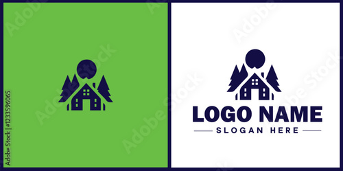 Property Management icon Estate management Real estate management Property administration flat logo sign symbol editable vector