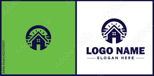 Property Management icon Estate management Real estate management Property administration flat logo sign symbol editable vector