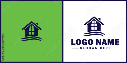 Property Management icon Estate management Real estate management Property administration flat logo sign symbol editable vector