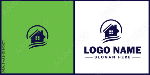 Property Management icon Estate management Real estate management Property administration flat logo sign symbol editable vector
