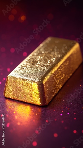 Wallpaper Mural Luminous Gold Ingot on Glittering Surface Torontodigital.ca