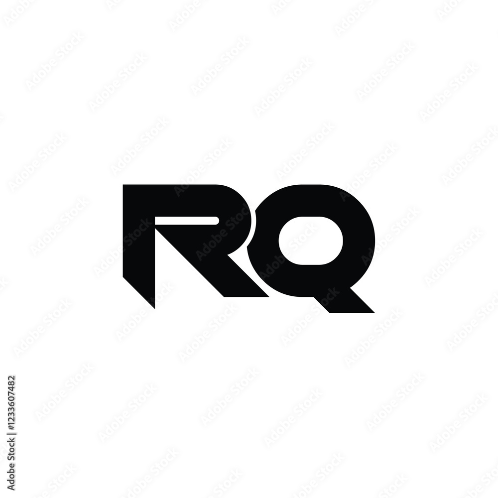 RQ monogram logo design letter text name symbol monochrome logotype alphabet character simple logo RQ monogram logo design letter text name symbol monochrome logotype alphabet character simple logo