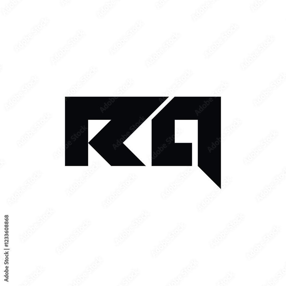 RQ monogram logo design letter text name symbol monochrome logotype alphabet character simple logo RQ monogram logo design letter text name symbol monochrome logotype alphabet character simple logo